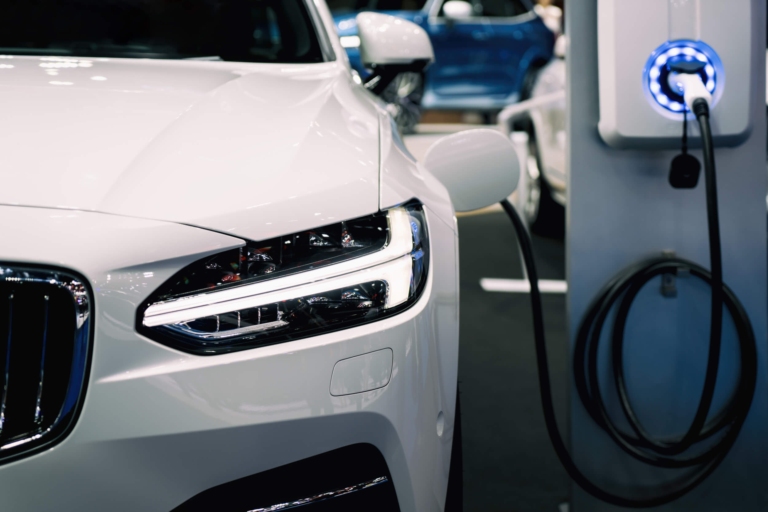 Private on-site parking garage with EV charging stations
